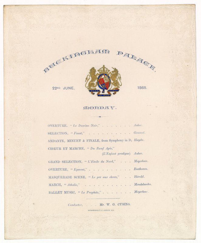 Buckinghamin palatsin konsertti, 22. kesäkuuta 1868 tekijältä English School