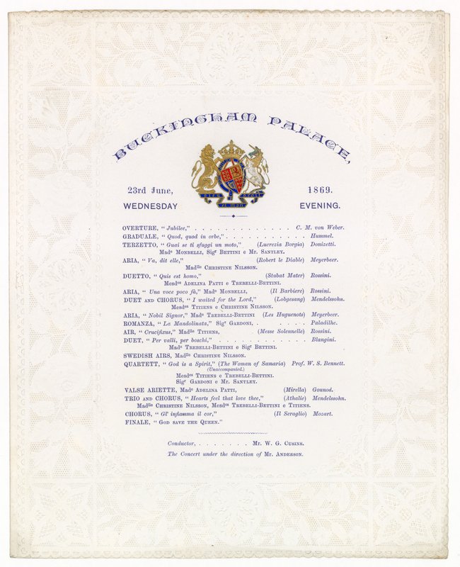 Buckinghamin palatsin konsertti, 23. kesäkuuta 1869 tekijältä English School