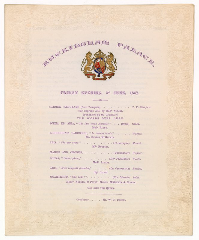 Buckinghamin palatsin konsertti, 3. kesäkuuta 1887 tekijältä English School