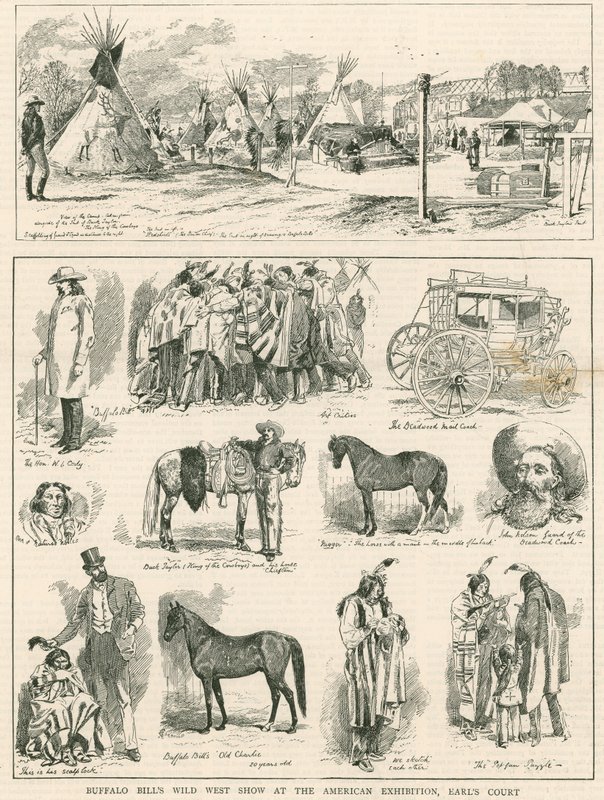 Buffalo Bills Wild West Show American Exhibitionissa, Earls Court, Lontoo tekijältä English School