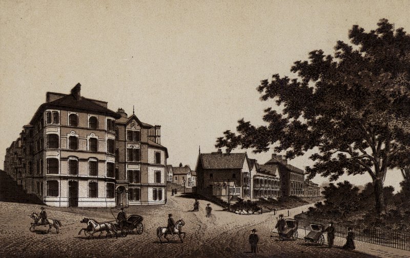 Buxton: Burlington Hotel and Broadwalk (litho) tekijältä English School