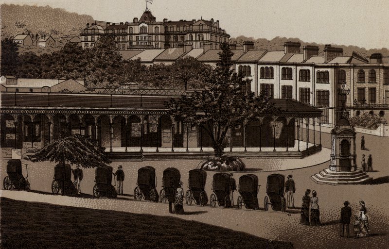 Buxton: Hot Baths and Colonnade (litho) tekijältä English School