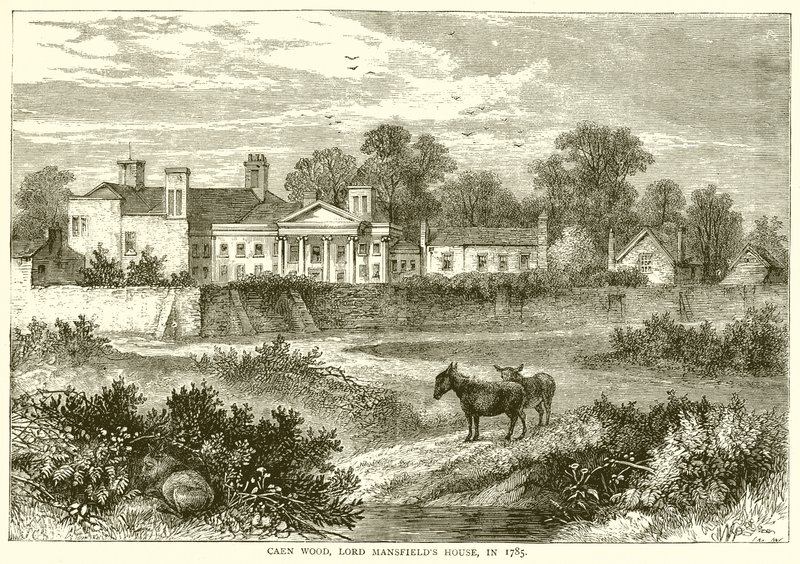 Caen Wood, Lord Mansfields House, vuonna 1785 tekijältä English School