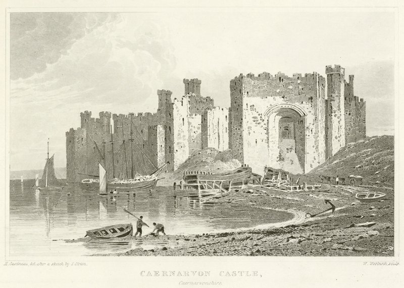 Caernarvonin linna, Caernarvonshire (kaiverrus) tekijältä English School