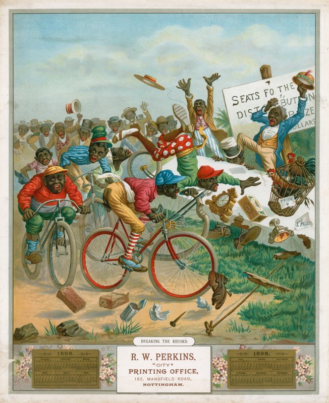 Kalenteri vuodelle 1898. Pyöräilijät tekijältä English School