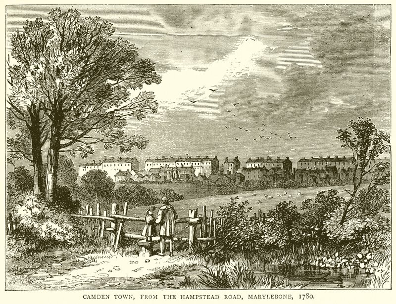 Camden Town, Hampstead Roadilta, Marylebone, 1780 tekijältä English School