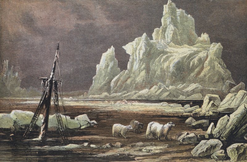Cape Omman, Pohjois-Siperia (värillinen kaiverrus) tekijältä English School