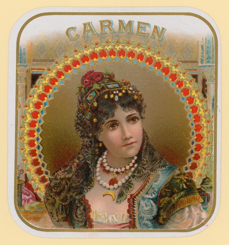 Carmen, sikarin etiketti tekijältä English School
