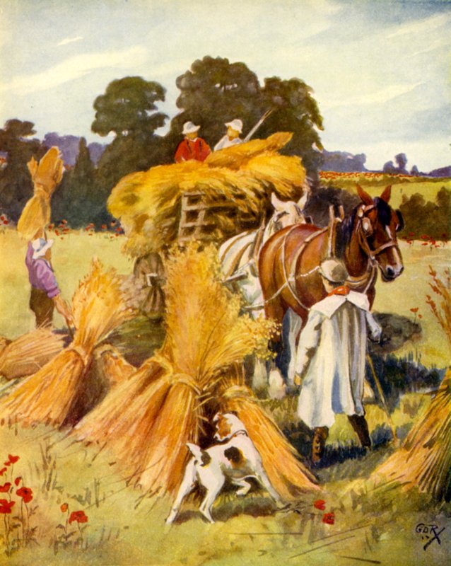 Carting the Corn (väri litho) tekijältä English School