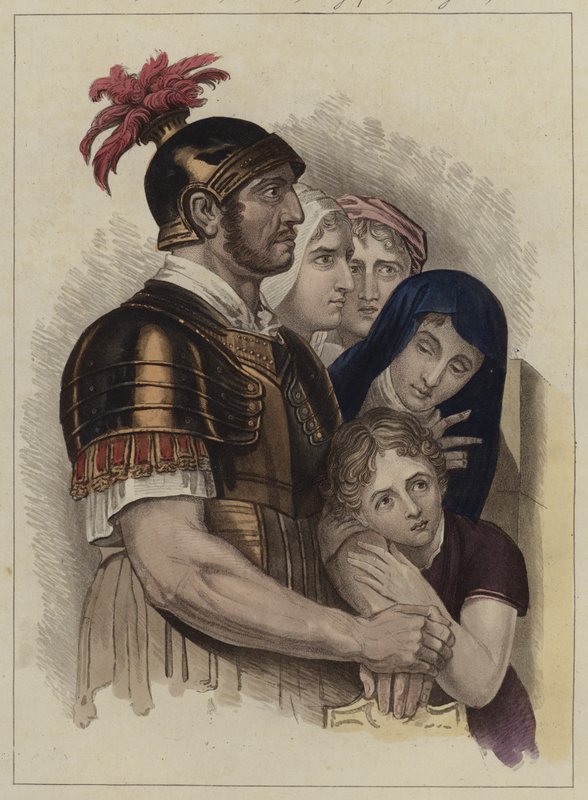 Centurion ja hänen perheensä (väri litho) tekijältä English School