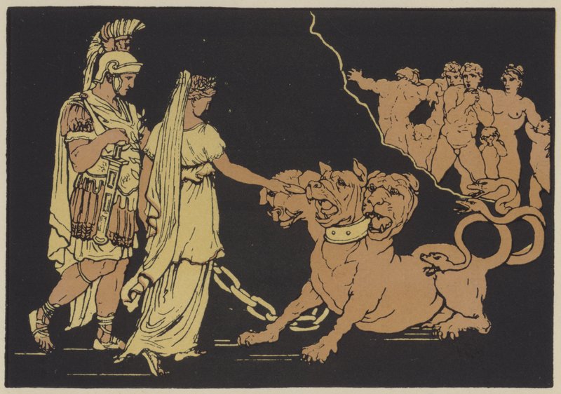 Cerberus (värillinen litografia) tekijältä English School