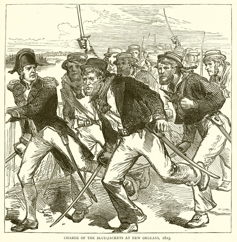 Blue-Jacketsin syyte New Orleansissa, 1815 tekijältä English School