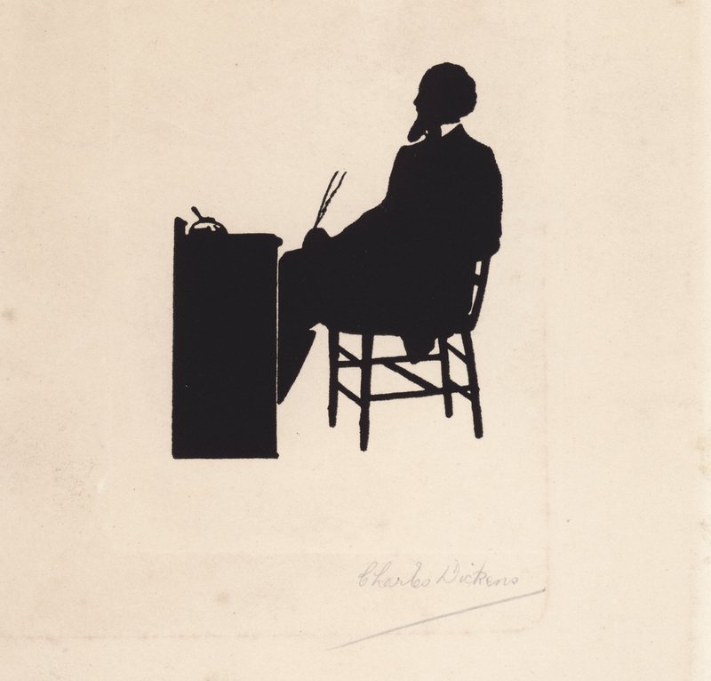 Charles Dickens, englantilainen kirjailija (litografia) tekijältä English School