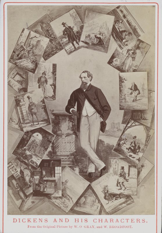 Charles Dickens ja hänen hahmonsa, W O Grayn ja W Broadfootin alkuperäisestä kuvasta tekijältä English School