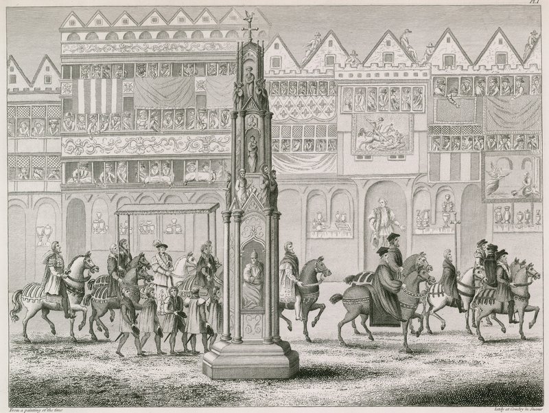 Cheapside Cross, sellaisena kuin se ilmestyi vuonna 1547 tekijältä English School