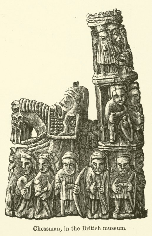 Chessman, British Museumissa (kaiverrus) tekijältä English School