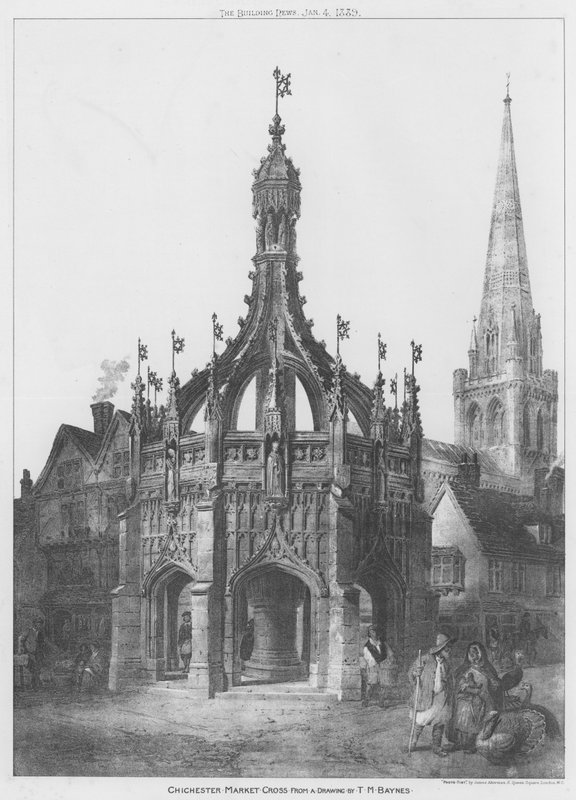 Chichester Market Cross (litho) tekijältä English School