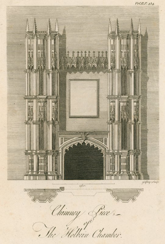 Chimney in the China Room, Strawberry Hill, Twickenham, Lontoo tekijältä English School