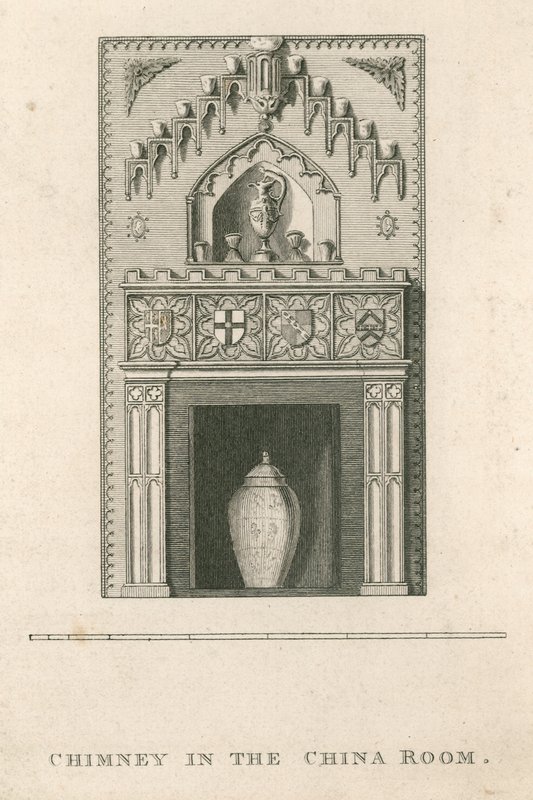 Chimney in the China Room, Strawberry Hill, Twickenham, Lontoo tekijältä English School