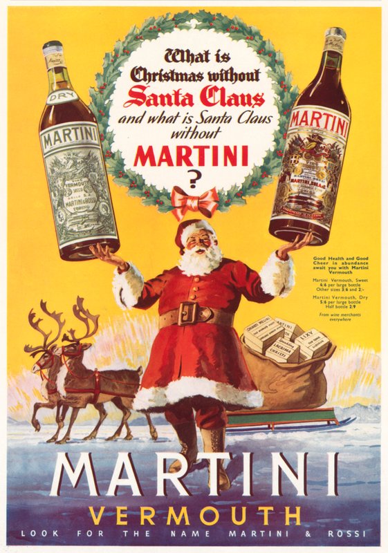 Joulumainos Martini vermutista (värinen lito) tekijältä English School
