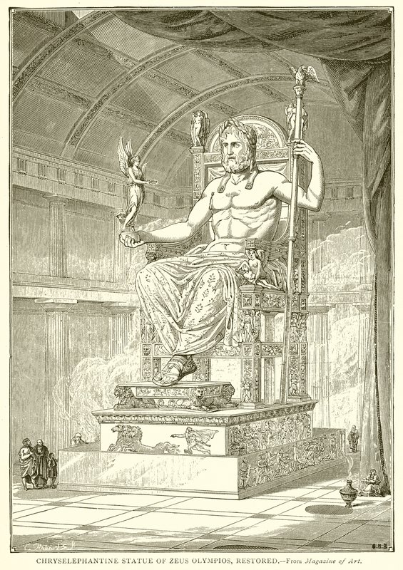 Zeus Olympioksen Chryselefantine Statie, Restorid tekijältä English School