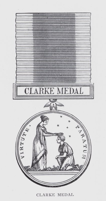 Clarken mitali (litho) tekijältä English School