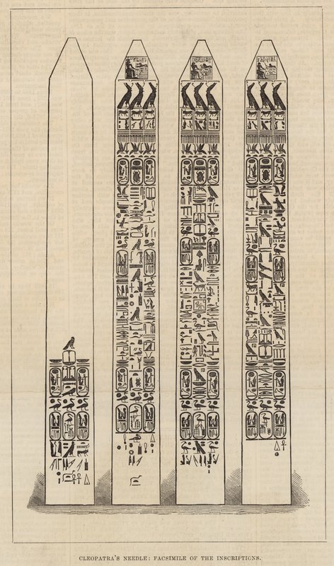 Cleopatras Needle - faksimile kirjoituksesta tekijältä English School