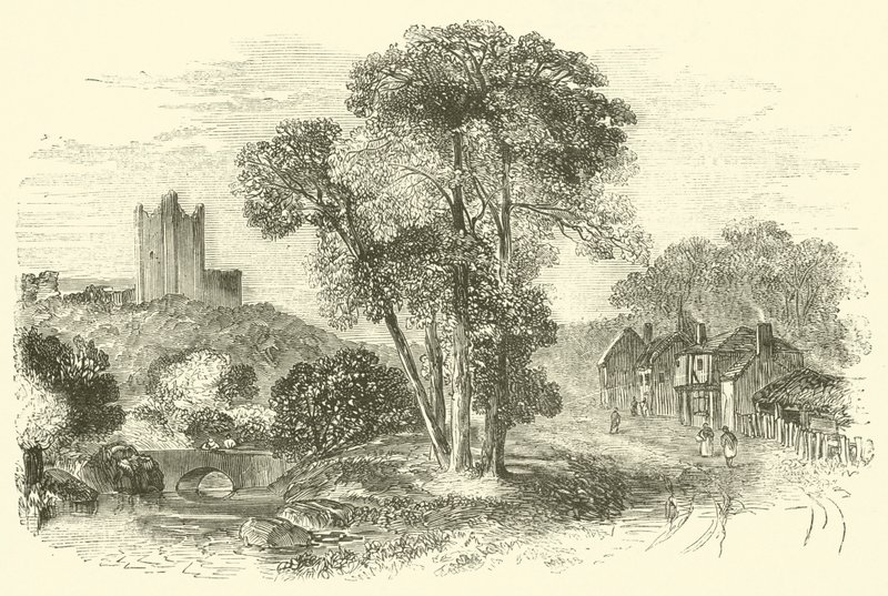 Conisbrough (tai Conisbrough) linna (kaiverrus) tekijältä English School
