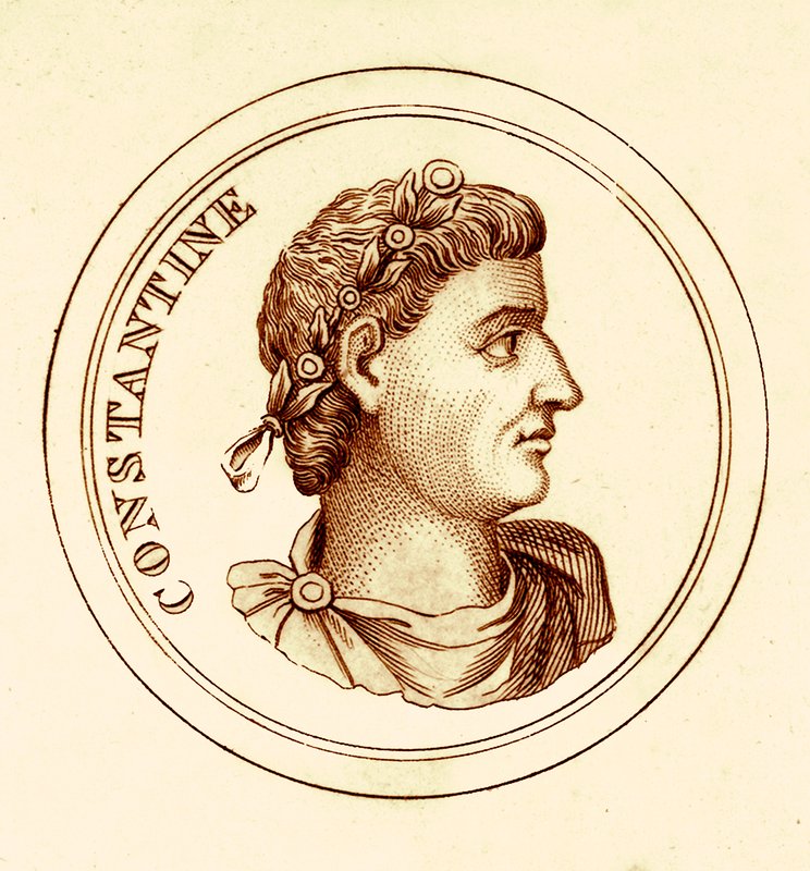 Constantine, kuvitus George Crabbin yleisestä historiallisesta sanakirjasta, julkaistu 1825 (digitaalisesti paranneltu kuva) tekijältä English School