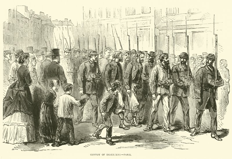 Karkureiden saattue, Pariisi, lokakuu 1870 tekijältä English School