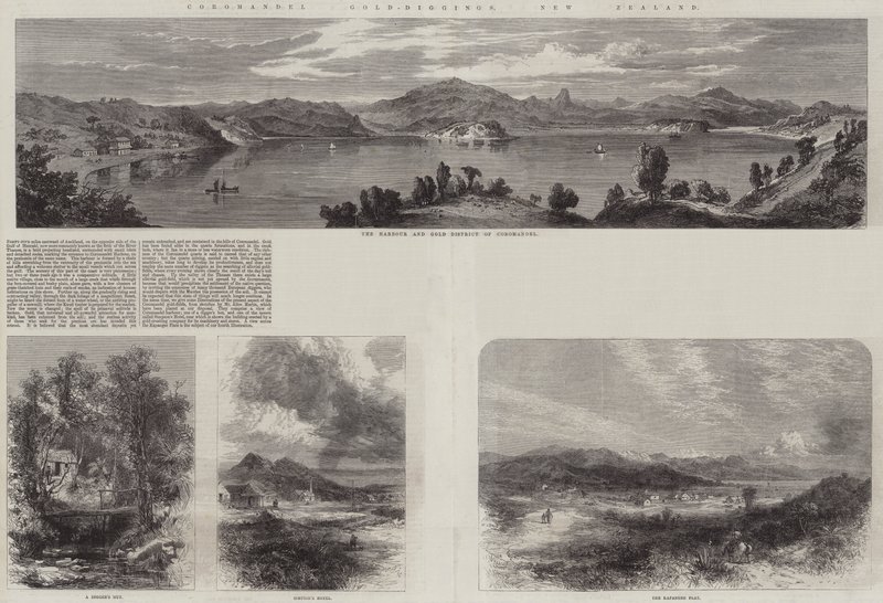 Coromandel Gold-Diggings, Uusi-Seelanti (kaiverrus) tekijältä English School