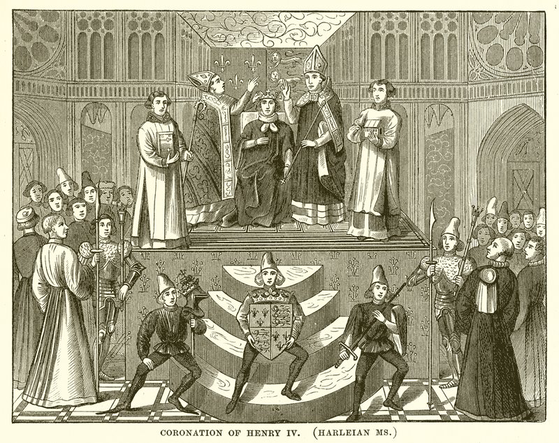 Henrik IV:n kruunaus. (Harleian Ms) tekijältä English School