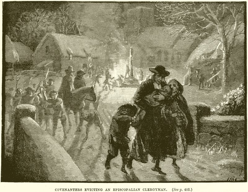 Covenanters häätää episkopaalipapin tekijältä English School