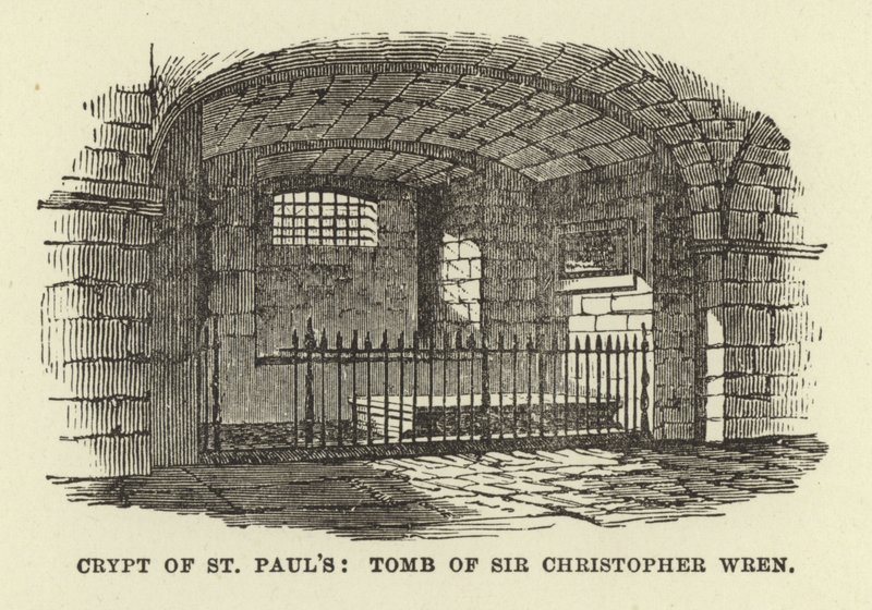St Paulsin krypta, Sir Christopher Wrenin hauta tekijältä English School