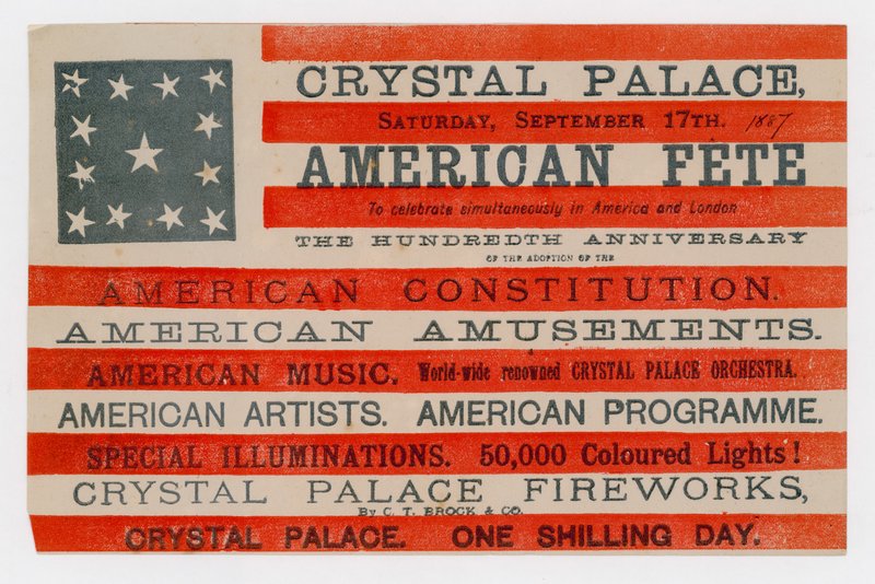 Crystal Palace, Amerikkalainen juhla, 17. syyskuuta 1887 tekijältä English School