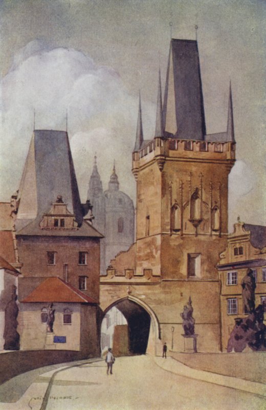 Tšekkoslovakia: Praha, Kaarlensilta (väri litho) tekijältä English School