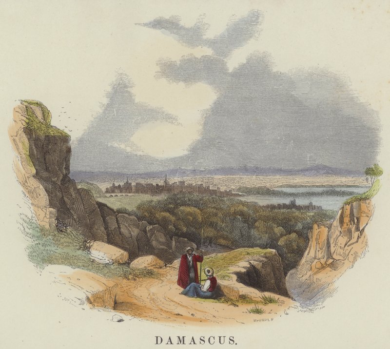 Damaskos (värillinen kaiverrus) tekijältä English School