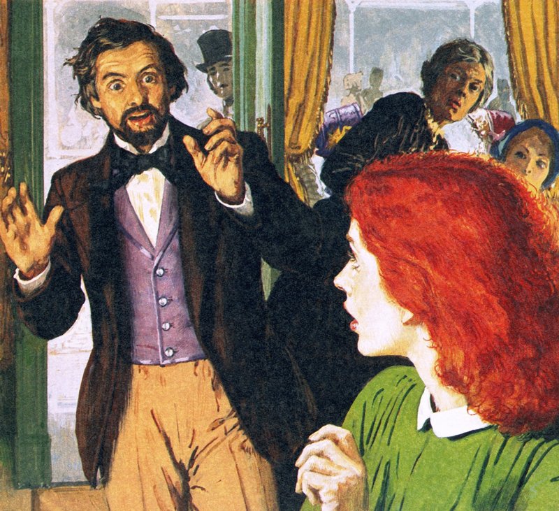 Dante Gabriel Rossetti ja hänen täydellinen mallinsa Elizabeth Siddal tekijältä English School