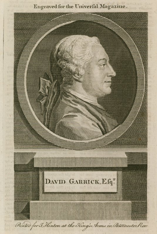 David Garrick, kaiverrettu Universal Magazinea varten tekijältä English School