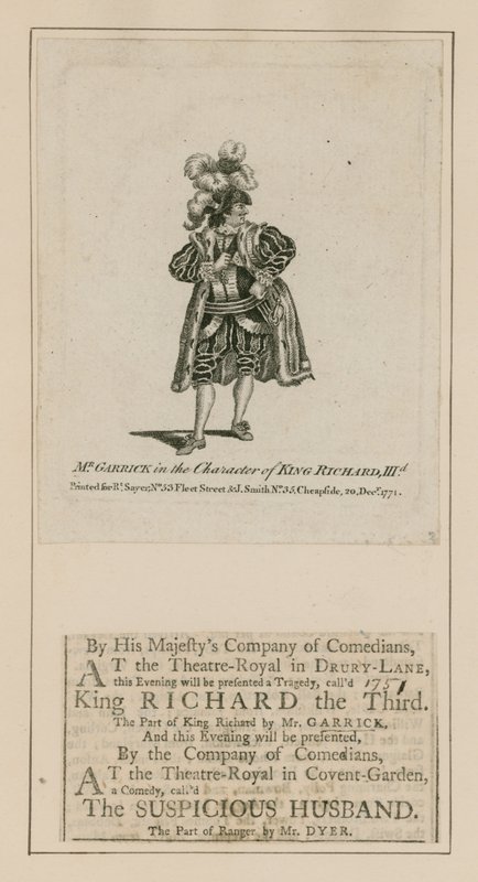 David Garrick kuningas Richard III:n roolissa tekijältä English School