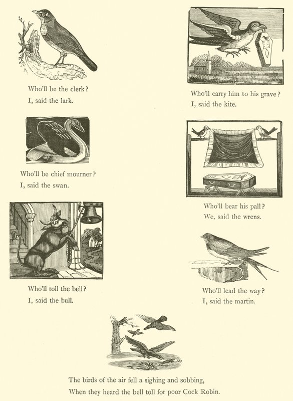 Cock Robinin kuolema ja hautaaminen (puupiirros) tekijältä English School