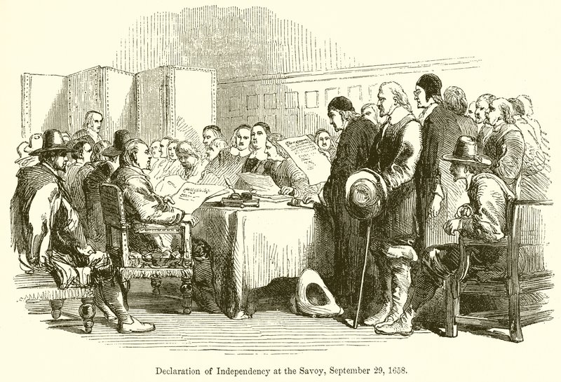 Itsenäisyysjulistus Savoylla, 29.9.1658 tekijältä English School