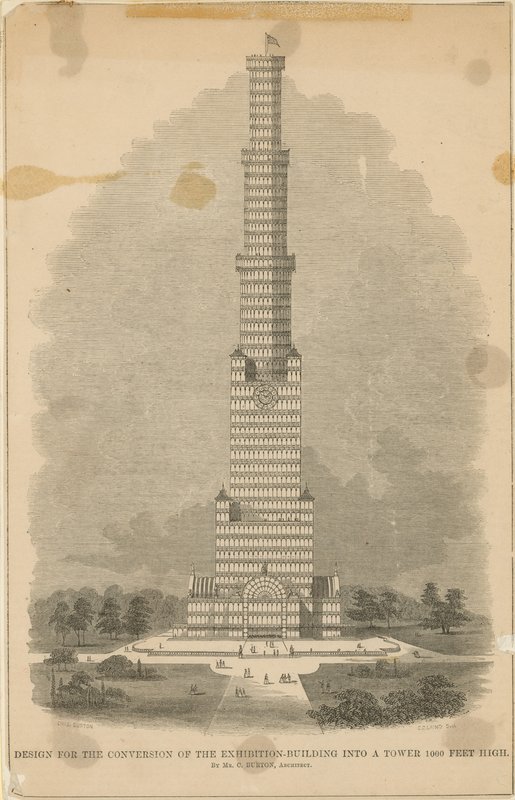 Charles Burtonin suunnittelu Crystal Palacen muuntamista varten tekijältä English School