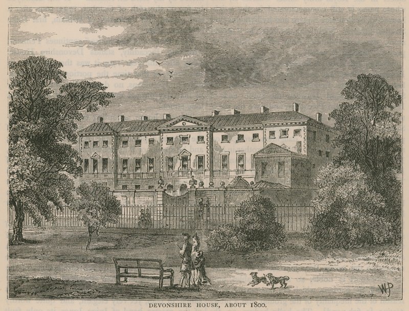 Devonshire House, Lontoo, noin vuonna 1800 tekijältä English School