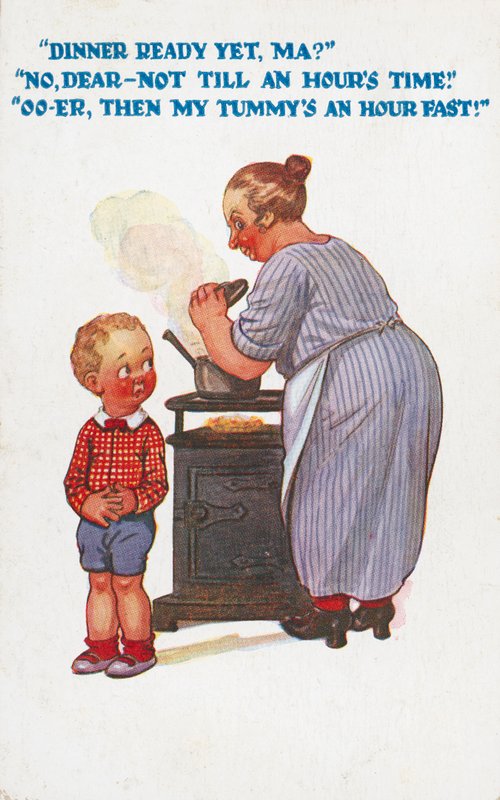 Illallinen valmis? (väri litho) tekijältä English School