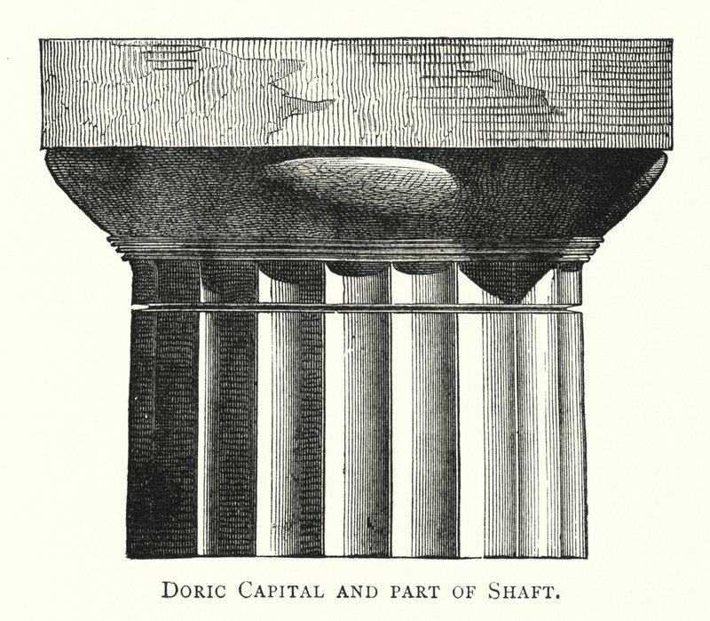 Doric Capital ja osa Shaftista (kaiverrus) tekijältä English School