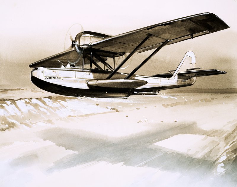 Dornier Wal, kaksimoottorinen saksalainen lentävä vene tekijältä English School