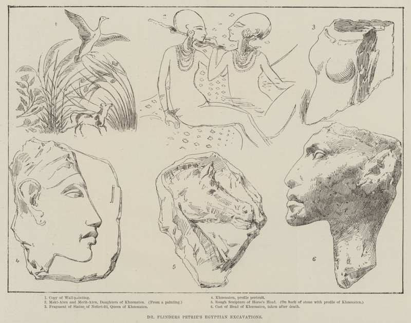 Tohtori Flinders Petrien Egyptin kaivaukset (kaiverrus) tekijältä English School