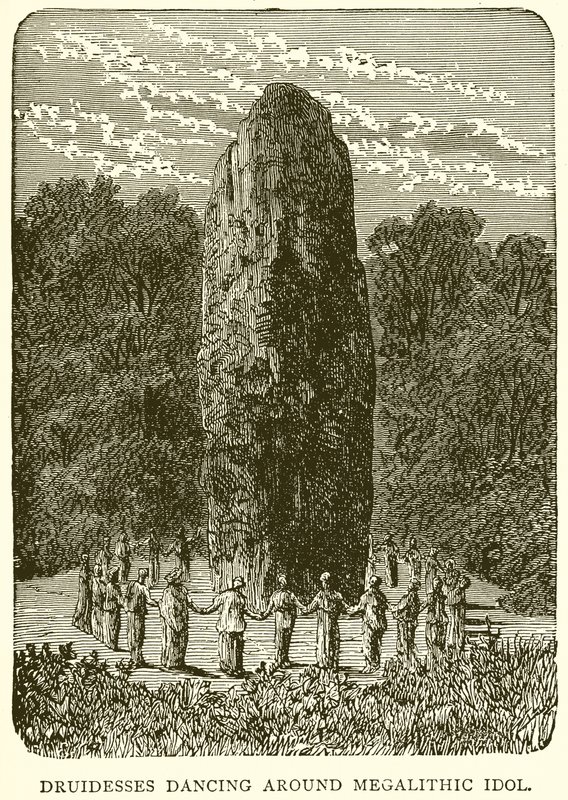 Druidissat tanssivat Megalithic Idolin ympärillä tekijältä English School