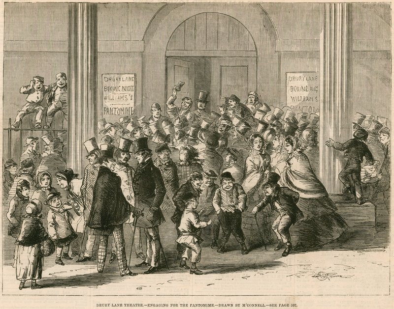 Drury Lane Theatre, Lontoo - pantomiimiin osallistuminen tekijältä English School